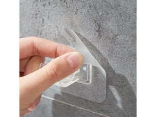 Porte-courrois adhésif, 2-paquets, clair, forte poignée, pour surfaces lisses