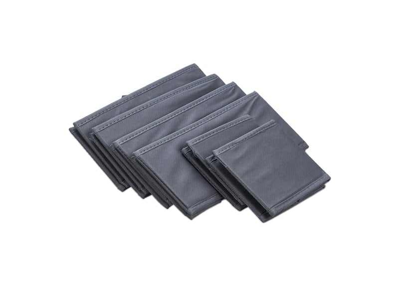  Lot de 6 boîtes de rangement pliables pour tiroirs 30 x 20 x 10 cm en tissu gris 13_0013864  - Conforama B