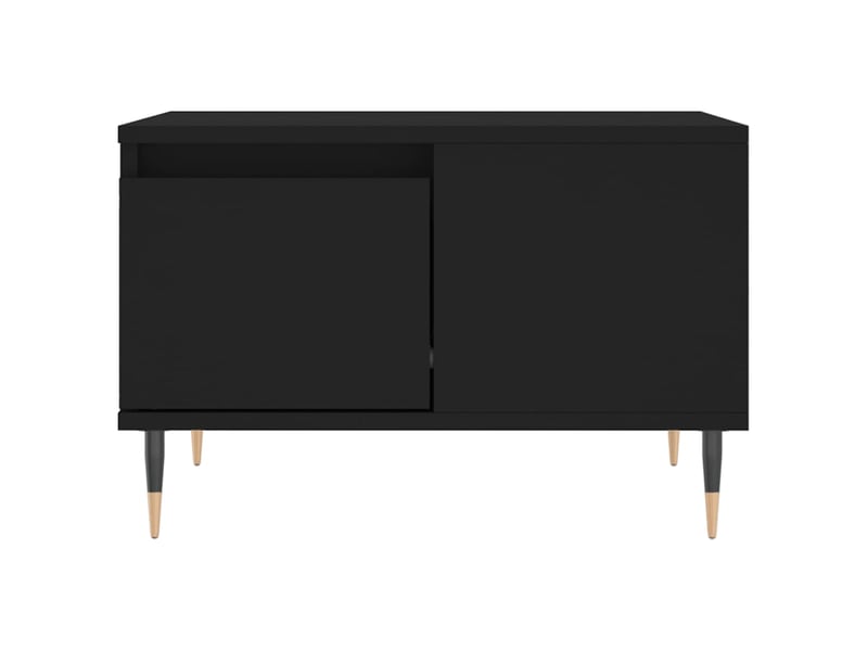  Table basse | table de salon noir 55x55x36,5 cm bois d'ingénierie shl5297  - Conforama E