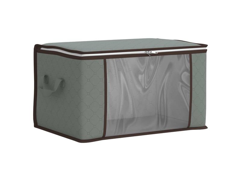  Boîte de rangement avec fenêtre latérale transparente gris shl37374  - Conforama A