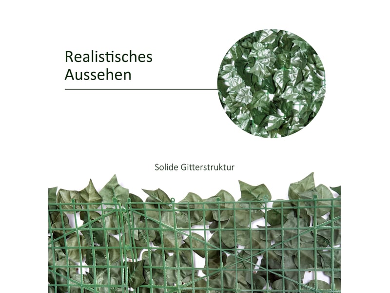  Haie artificielle brise-vue 300x150 cm vert foncé  - Conforama E