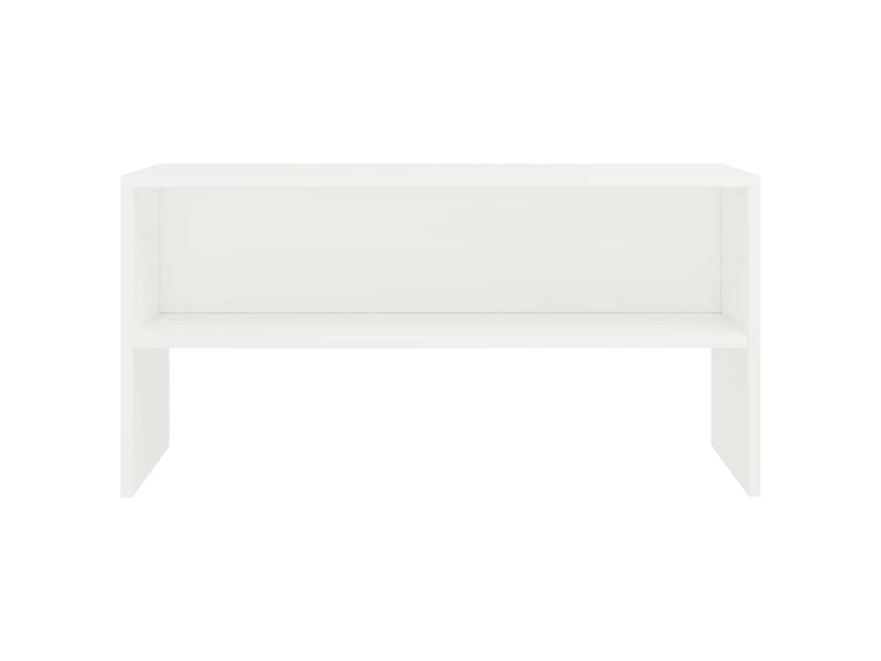  Meuble tv - banc tv - meuble de rangement blanc 80x40x40 cm bois d’ingénierie  - Conforama D