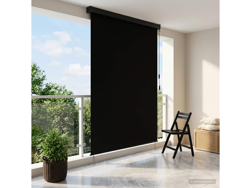  Store enrouleur, store à rouleau noir 60 x 250 cm tissu et aluminium cf45394  - Conforama B