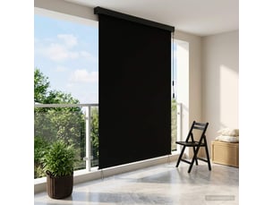 Store enrouleur, store à rouleau noir 60 x 250 cm tissu et aluminium cf45394