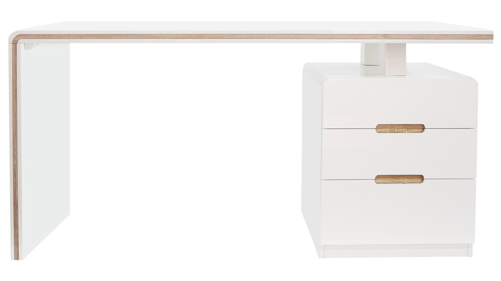 Bureau 150 cm ARGOS coloris blanc blanc 75 Conforama