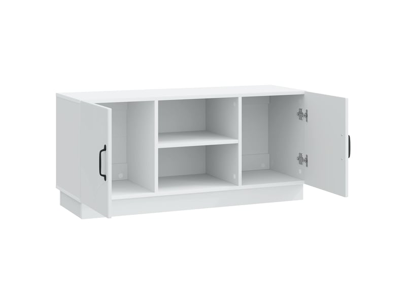  Meuble tv - banc tv - meuble de rangement blanc 102 x 34,5 x 47 cm bois d'ingénierie  - Conforama E