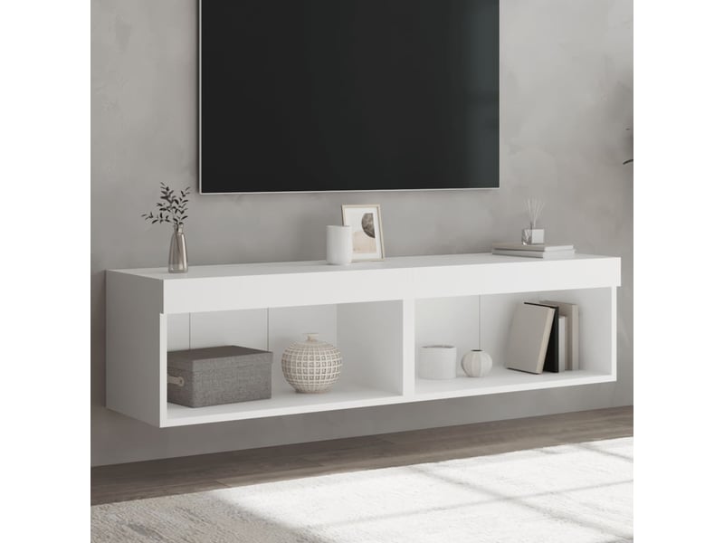 Meubles tv avec lumières led blanc 60x30x30 cm - Conforama B