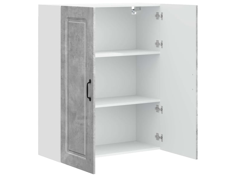 Meuble mural de cuisine | armoire de cuisine gris béton 80x31x100cm shl1422 - Conforama E