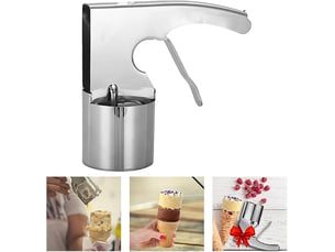 Scoop sandwich à la crème glacée cuillère en acier inoxydable pour boule de crème glacée cuillère vintage grise à l'ancienne avec gâchette