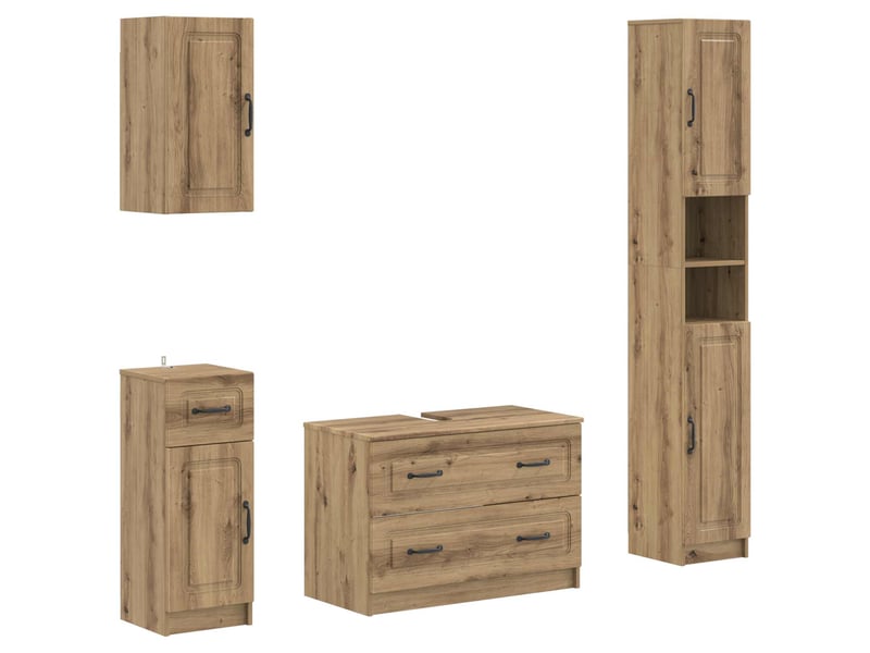 Ensemble de 4 pièces d'armoires de salle de bain utrecht cf63273 - Conforama A