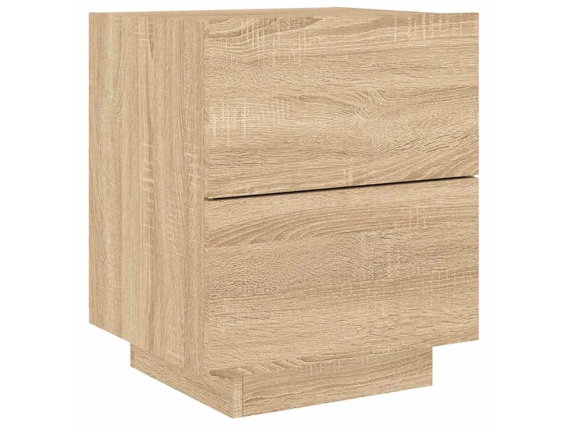 Table de chevet - cabinet de chevet - table de nuit avec lumières led chêne sonoma  - Conforama B
