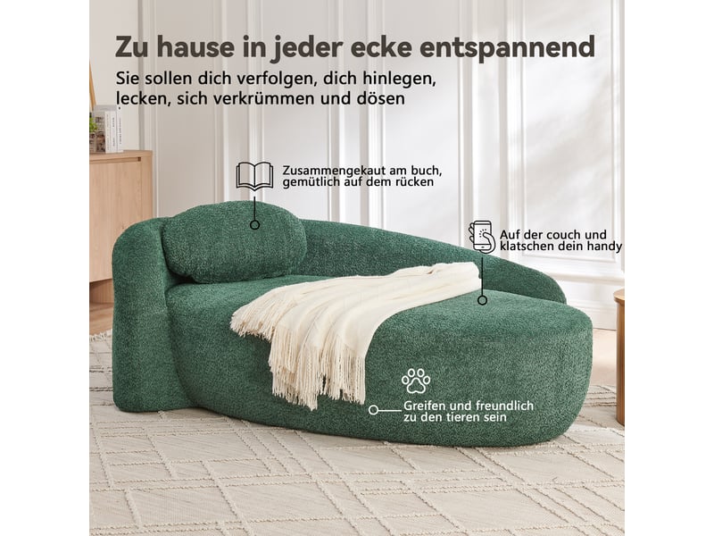 Canapé de salon, canapé pour séjour, vert, pour salon, chambre, mobilier pour espace de vie, adapté à l'espace de vie - Conforama R