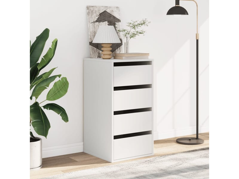  Commode chambre adulte, commode d'angle blanc 40x41x76 cm bois d'ingénierie  - Conforama C