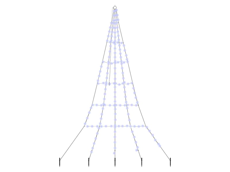  Arbre de noël, sapin de noël led avec piquets au sol bleu 306 cm métal  - Conforama A