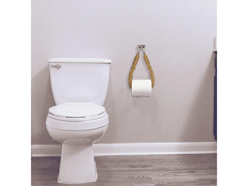  Porte-papier toilette en corde de chanvre, porte-serviettes pour salle de bain et cuisine (jaune)  - Conforama E