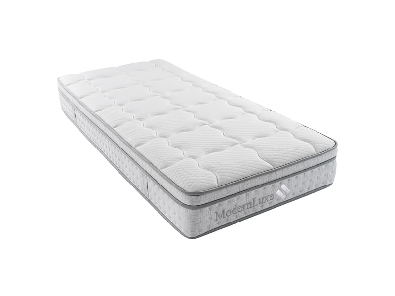  Matelas 90 × 200 cm 1 place 7 zones avec mousse froide, soutien ergonomique, sans matelas, blanc  - Conforama A