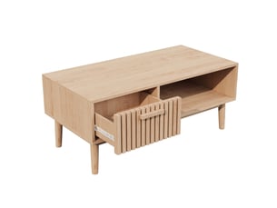 Table basse bois ,table basse de salon avec tiroir , table d'appoint en en bois massif, meuble de salon ,100x50x43 cm