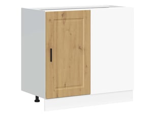 Meuble de rangement, armoire de cuisine porto chêne artisanal bois d'ingénierie shl7213