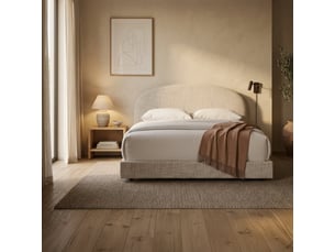 Lit pont 140x190 cm <strong>MOBILIER DECO</strong>  <strong></strong> coloris beige