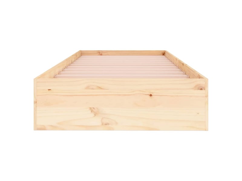  Lit simple- lit adulte -  cadre de lit sans matelas bois massif 90x190 cm  - Conforama D