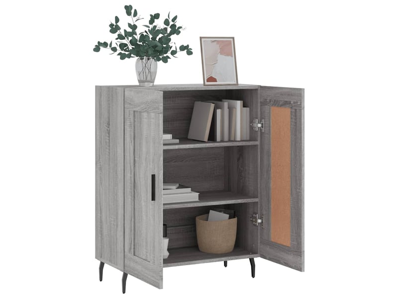  Buffet - bahut - meuble de rangement sonoma gris 69,5x34x90 cm bois d'ingénierie  - Conforama D