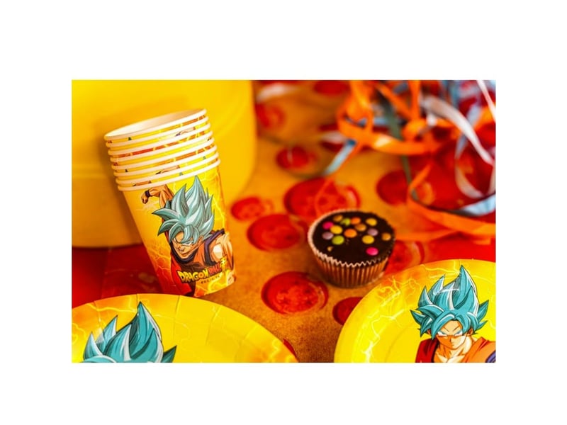  Chaks - 8 gobelets en carton dragon ball z - jaune  - Conforama D