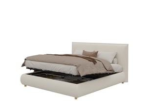 Lit coffre 180x200 cm <strong></strong> <strong></strong> coloris blanc
