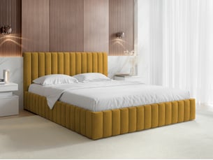 Lit 2 places 140x200 cm    coloris jaune