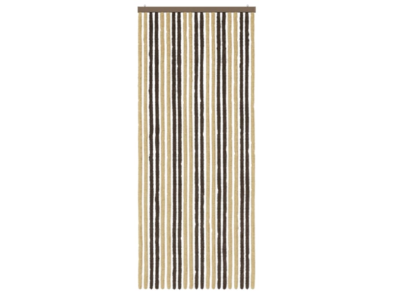 Rideau anti-insectes, moustiquaire en chenille marron foncé et beige cf43476 - Conforama C