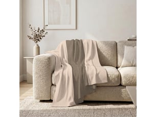 Plaid en coton 140x200 cm natalia rose, par soleil d'ocre