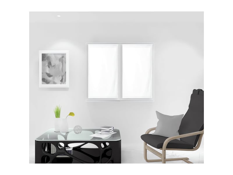  Paire de brise bise 45x90 cm dolly blanc, par soleil d'ocre  - Conforama A
