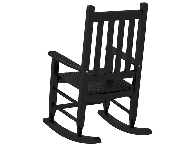  Chaise à bascule pour enfants 6-12 ans en bois de peuplier noir dec028936  - Conforama D