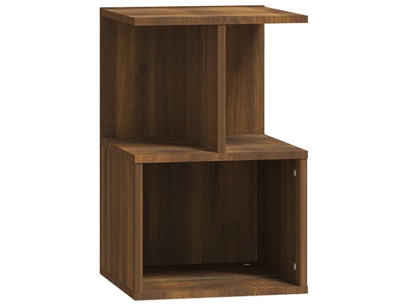  Lot de 2 tables de chevet - cabinet de chevet - table de nuit chêne marron 35x35x55cm bois d'ingénierie  - Conforama C