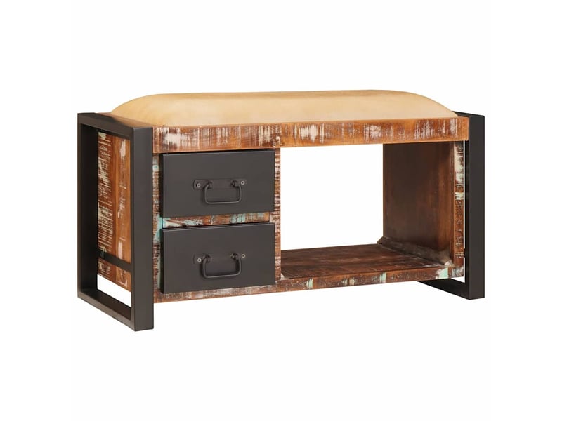  Banc chambre, banc de rangement multicolore 80x35x40 cm  - Conforama C