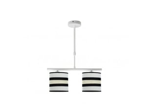 Lampe de plafond fabrilamp karla blancbeige 2 x e14 hauteur réglable 44-61 cm 43x14 cm