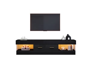 Meuble tv coloris noir 152 cm