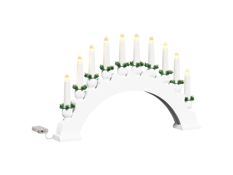 Arche de bougies de noël avec 10 bougies led led blanc chaud cf62119 - Conforama A