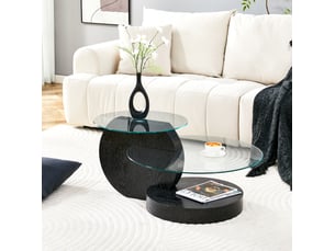 Table basse rond(e) coloris bicolore <strong>HAUSS SPOLE</strong> <strong></strong>