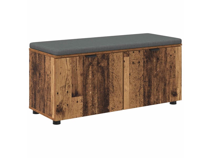  Banc d'entrée, banc interieur avec coussin bois ancien 100x38x46 cm shl69059  - Conforama A