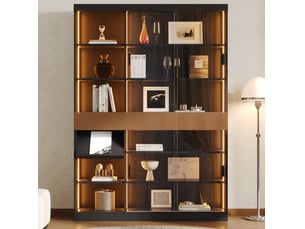 Vitrine coloris bicolore 6 étagère(s) MODFU  - 120 cmx180 cm