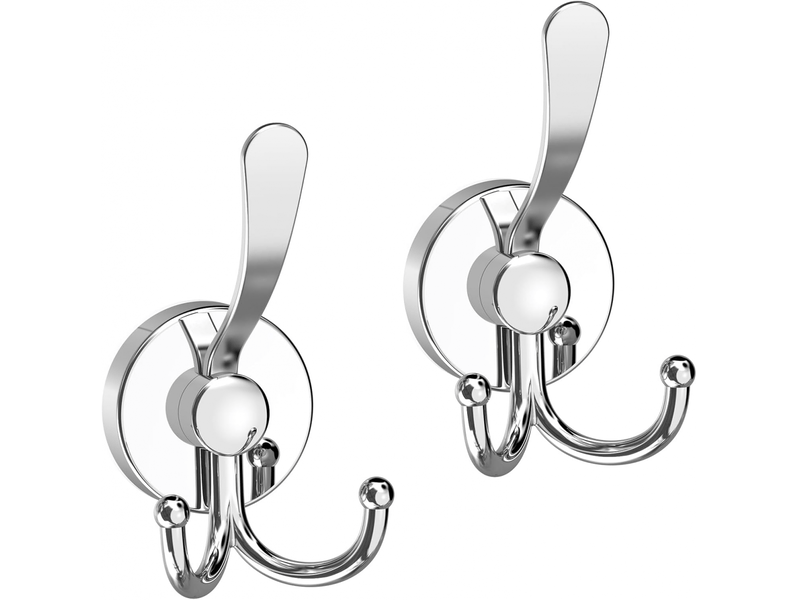  Crochets à ventouse, grand crochet double, pour douche intérieure, lot de 2, argent, gris - xlh-zls-000864zls XLH-ZLS-000864ZLS - Conforama A