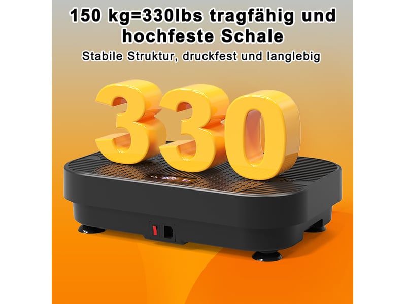  Plateforme vibrante 47,8 x 32,2 x 11,5 cm noire en abs, caoutchouc et acier avec musique bluetooth  - Conforama E