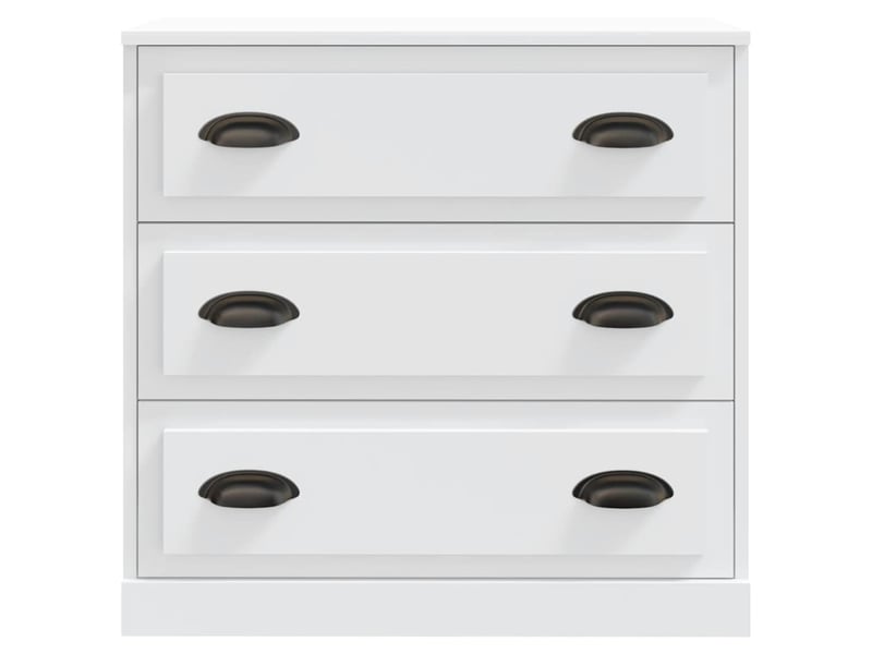  Buffets 2 pcs - bahut - meuble de rangement blanc bois d'ingénierie  - Conforama D