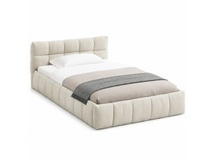 Lit simple 90x200 cm <strong>VIVRYN</strong>  <strong></strong> coloris beige