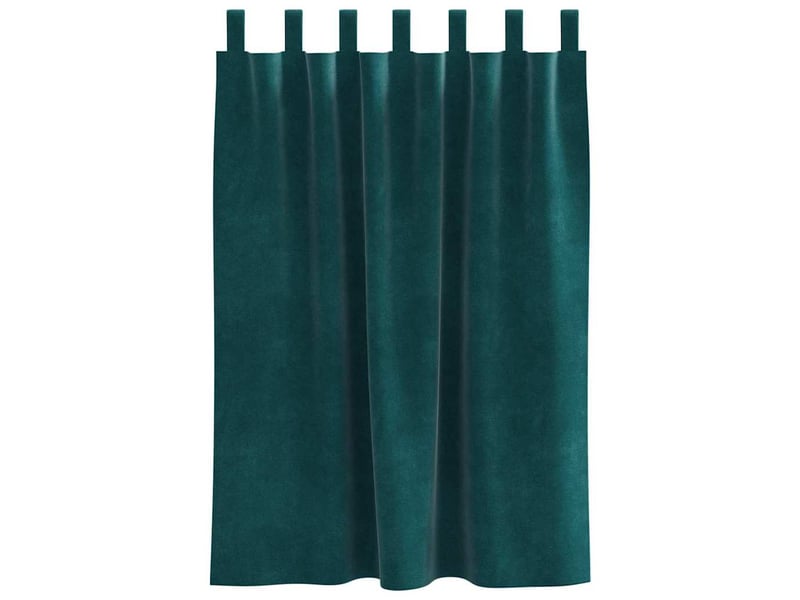  Lot de 2 rideaux, rideaux de fenêtre vert foncé 140 x 140 cm velours cf44121  - Conforama D
