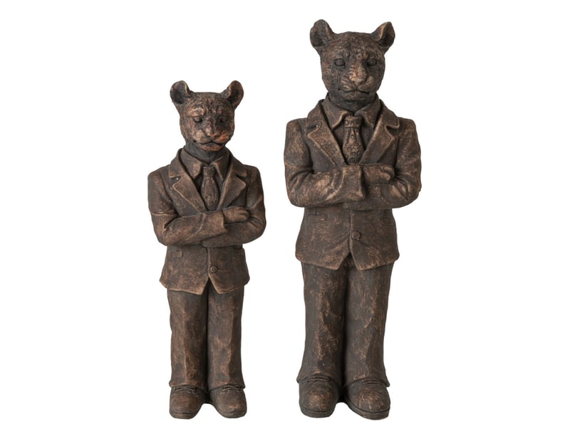  Statuette déco léopard zeno 47cm marron  - Conforama D