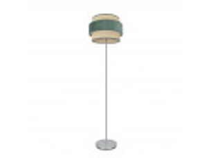 Fabrilamp reyes lampadaire textile naturel et vert, 1 x e27, h 160 cm, ø 40 cm