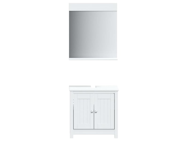  Ensembles de salle de bain, meubles de salle de bain 2 pcs berg blanc bois de pin massif cf64765  - Conforama A