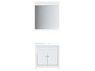 Ensembles de salle de bain, meubles de salle de bain 2 pcs berg blanc bois de pin massif cf64765
