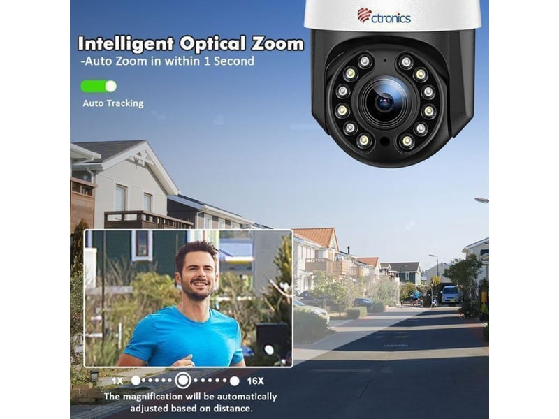  Caméra de sécurité extérieure solaire wifi 1080p détection humaine audio bidirectionnel  - Conforama E